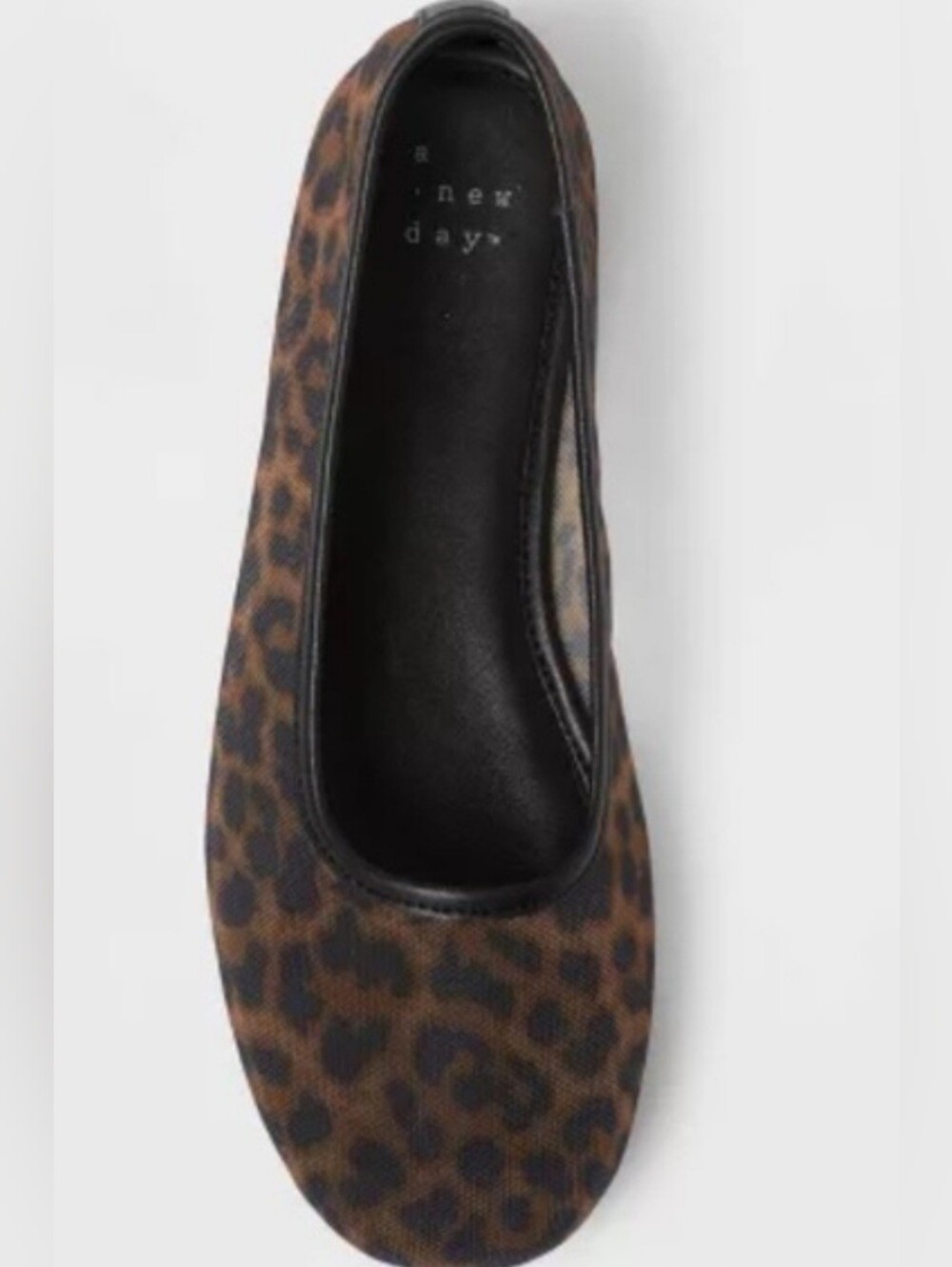 A New Day Brown Leopard Animal Mel Mesh Ballet Flats Target Womens Size 7 NWT